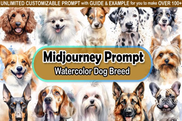 Download Midjourney Prompt - Watercolor Dog Breed - Midjourney Collection