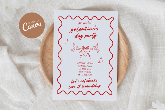 Download Handdrawn Galentine's Invitation Canva - Premium Resources