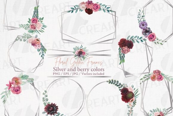 Download Berry Color Floral Frame Design Template - Premium Resources